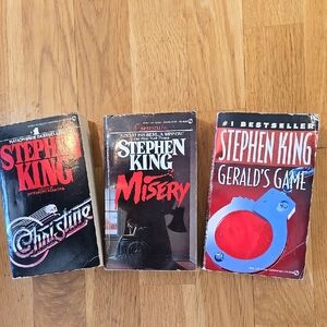 Stephen King Book Set - Christine, Misery, Gerald's Game